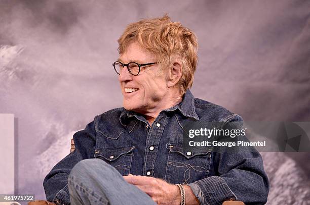 Sundance Institute President Robert Redford during the Day One Press Conference for 2015 Sundance Film Festival on January 22, 2015 in Park City,...