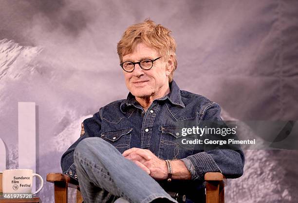 Sundance Institute President Robert Redford during the Day One Press Conference for 2015 Sundance Film Festival on January 22, 2015 in Park City,...