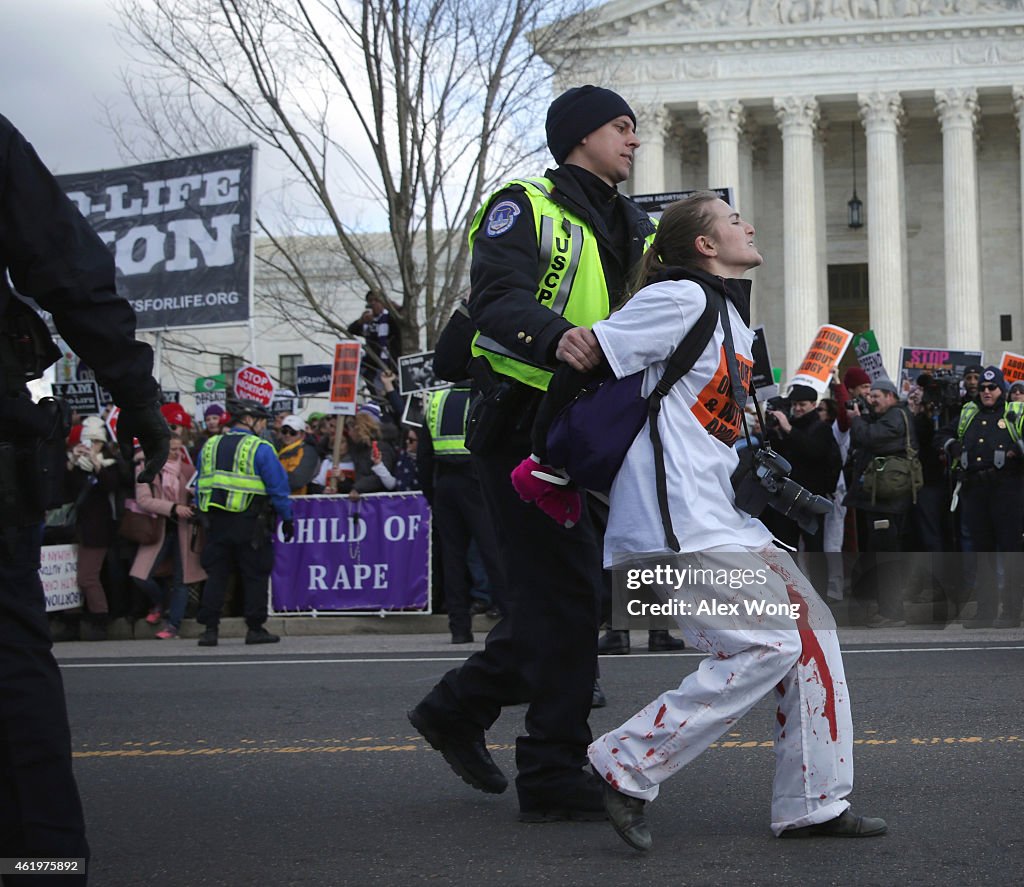 Annual March For Life Protests 1973 Roe v. Wade Ruling In Washington