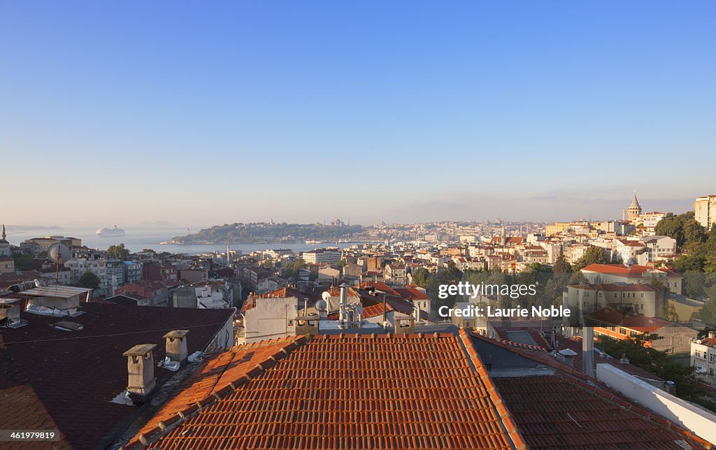 View over istanbul at Sunrise, Istanbul, Turkey