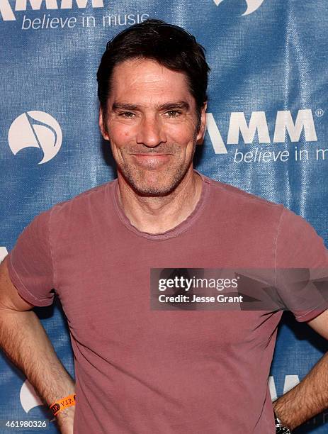 Actor Thomas Gibson attends the 2015 National Association of Music Merchants show at the Anaheim Convention Center on January 22, 2015 in Anaheim,...
