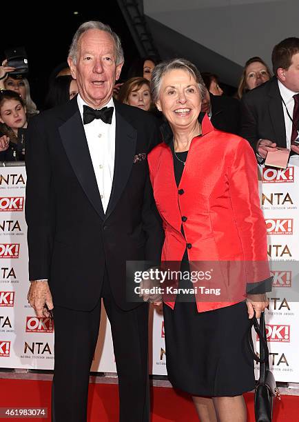 Michael Buerk and Christine Buerk attend the National Television Awards at 02 Arena on January 21, 2015 in London, England.