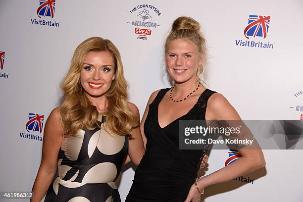 Katherine Jenkins and Alexandra Richards attends the VisitBritain Countryside Collection Launch at 121 Varick Street on January 22, 2015 in New York...