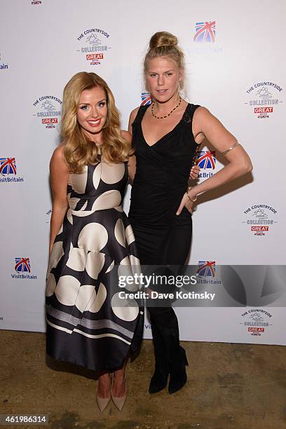 Katherine Jenkins and Alexandra Richards attends the VisitBritain Countryside Collection Launch at 121 Varick Street on January 22, 2015 in New York...