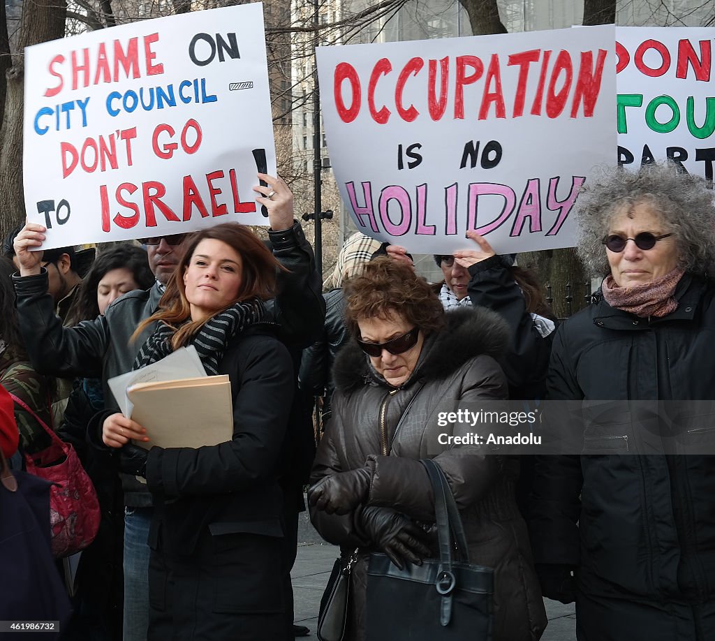 New Yorkers urge city council to cancel Israel trip