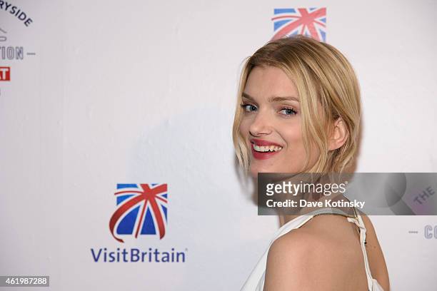 Lily Donaldson attends the VisitBritain Countryside Collection Launch at 121 Varick Street on January 22, 2015 in New York City.