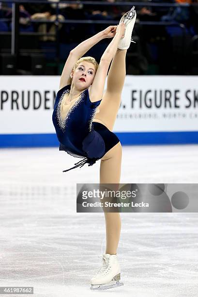Gracie Gold competes in the Championship Ladies Short Program Competition during day 1 of the 2015 Prudential U.S. Figure Skating Championships at...