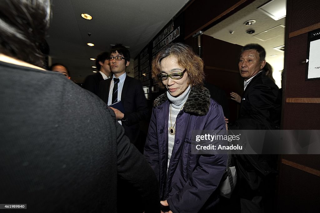 Japanese hostage's mother hold a press conference in Tokyo