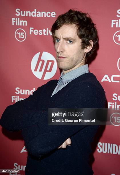 Actor Thomas Middleditch attends "The Bronze" Premiere at the Eccles Center Theatre during the 2015 Sundance Film Festival on January 22, 2015 in...