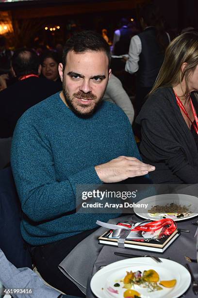 Director Kyle Patrick Alvares attends the An Artist At The Table: Dinner Program during the 2015 Sundance Film Festival on January 22, 2015 in Park...