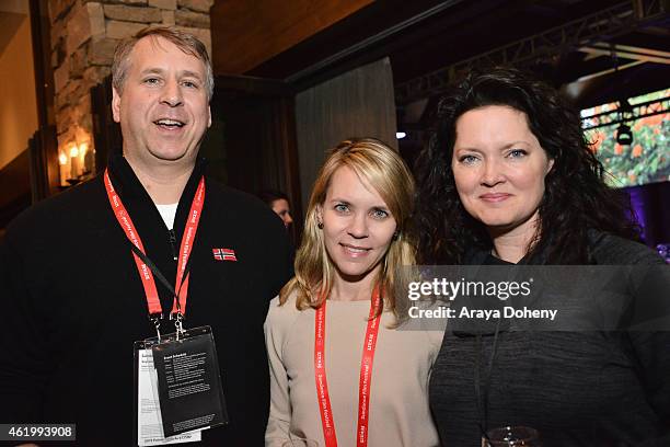 Julie Anderson and Jennifer Carrico attend the An Artist At The Table: Dinner Program during the 2015 Sundance Film Festival on January 22, 2015 in...