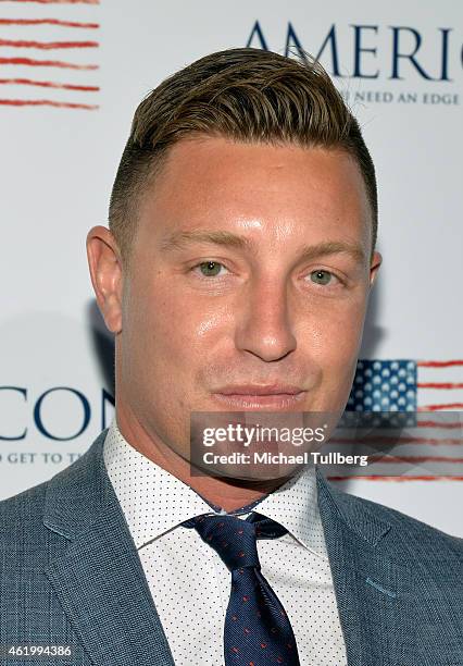 Actor Lane Garrison attends a screening of the film "Americons" at ArcLight Cinemas on January 22, 2015 in Hollywood, California.