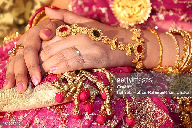 a wedding photography - bangladeshi bride stock pictures, royalty-free photos & images