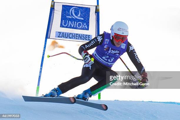 Federica Brignone of Italy races down the course whilst competing in Super G part of the FIS Alpine World Cup Super Combined race on January 12, 2014...