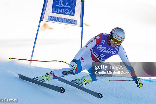 Marianne Kaufmann-Abderhalden of Switzerland races down the course whilst competing in Super G part of the FIS Alpine World Cup Super Combined race...