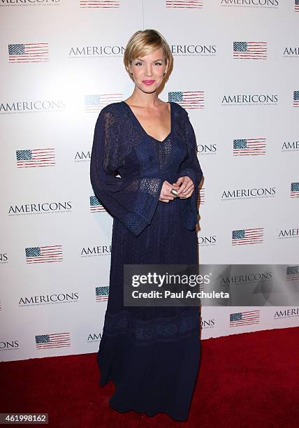 Actress Ashley Scott attends the screening of "Americons" at ArcLight Cinemas on January 22, 2015 in Hollywood, California.