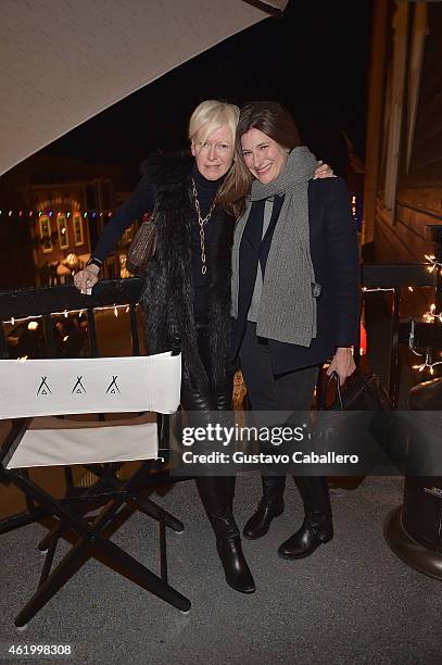 Joanna Coles and Kathryn Hahn attends the Nikki Beach Takes Over Park City At Riverhorse On Main - Opening Night Party - 2015 Park City on January...