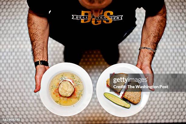 December 17: Matzo Ball Soup and Hot Pastrami Sandwich at DGS Deli in Dupont Circle, Washington, DC.
