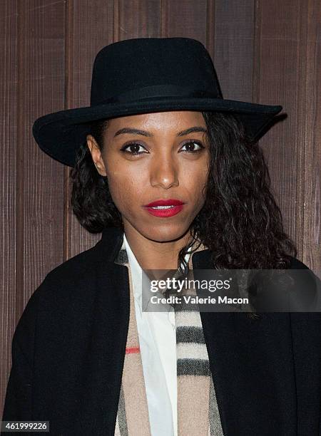 Singer Remi Nicole arrives at Alexa Chung For AG Los Angeles Launch Party on January 22, 2015 in Beverly Hills, California.