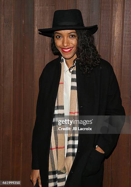 Remi Nicole attends the Alexa Chung for AG Los Angeles launch party at a private residence on January 22, 2015 in Beverly Hills, California.