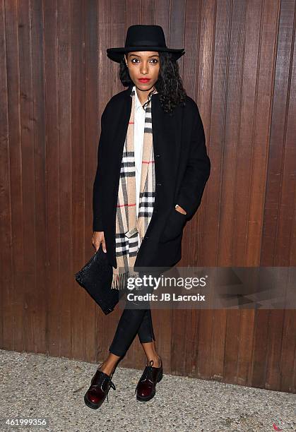 Remi Nicole attends the Alexa Chung for AG Los Angeles launch party at a private residence on January 22, 2015 in Beverly Hills, California.