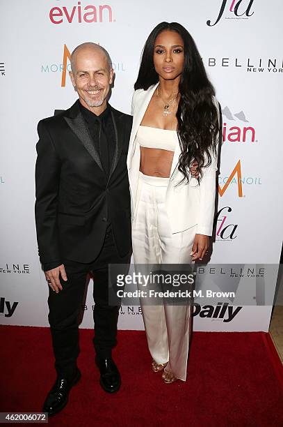 Italo Zucchell and singer Ciara attend The DAILY FRONT ROW "Fashion Los Angeles Awards" at the Sunset Tower Hotel on January 22, 2015 in West...