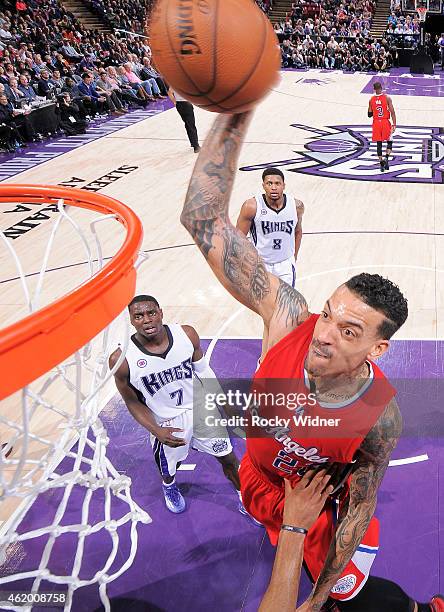 Matt Barnes of the Los Angeles Clippers dunks against the Sacramento Kings on January 17, 2015 at Sleep Train Arena in Sacramento, California. NOTE...