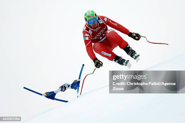 Dominik Paris of Italy competes during the Audi FIS Alpine Ski World Cup Men's Super-G on January 23, 2015 in Kitzbuehel, Austria.