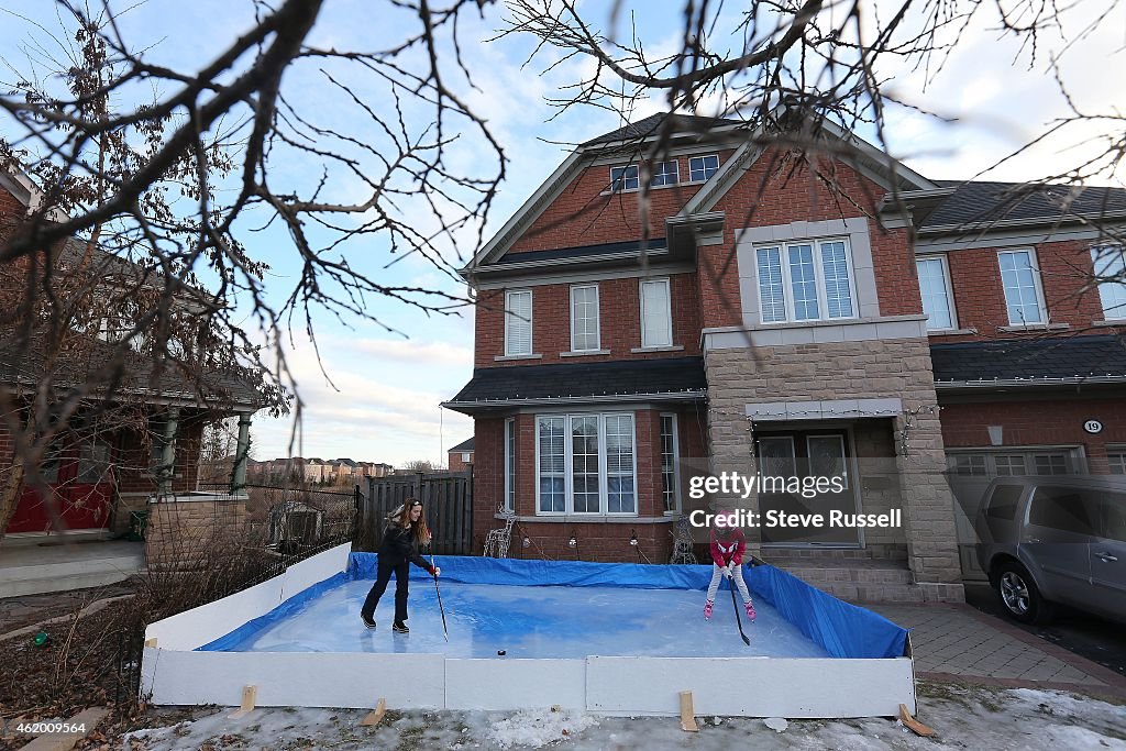 Ice Rink In Front Of Home