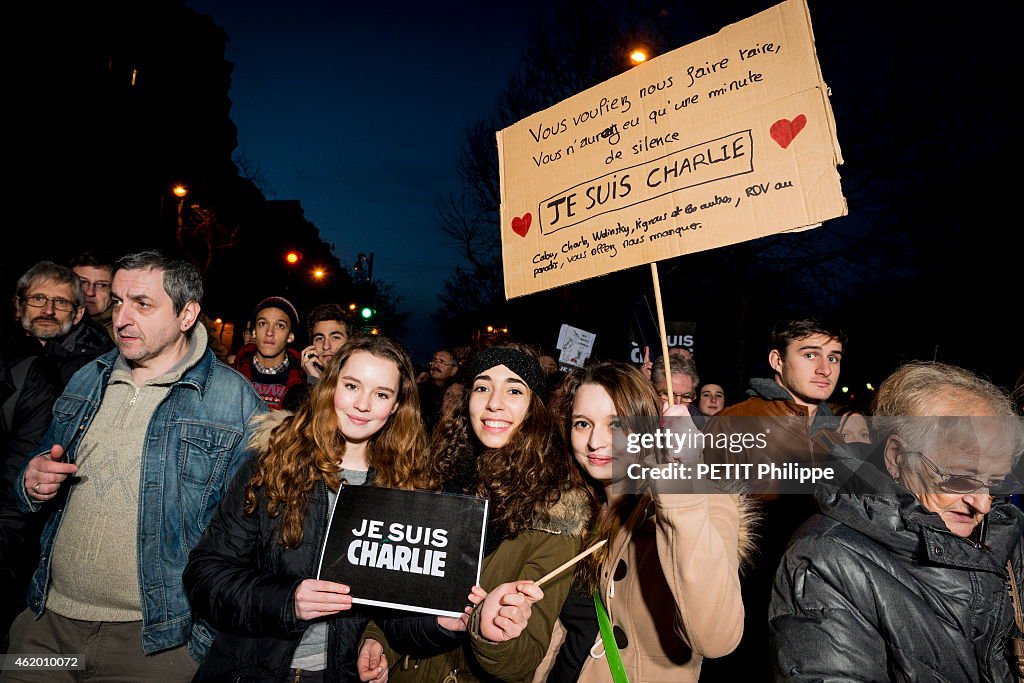 Rally Held In Paris Following Recent Terrorist Attacks