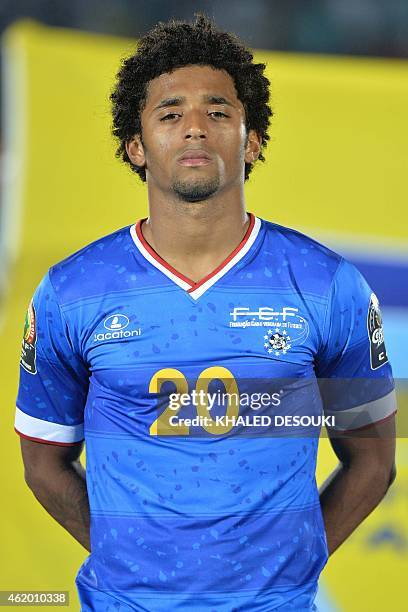 Cape Verde's forward Ryan Mendes poses ahead of the 2015 African Cup of Nations group B football match between Cape Verde and Democratic Republic of...