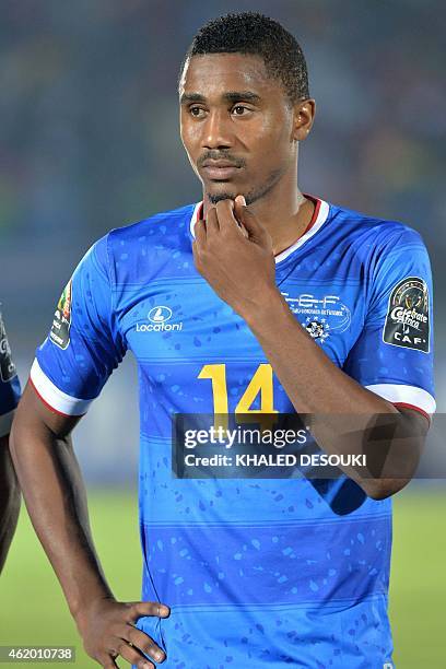 Cap Verde's defender Gege poses ahead of the 2015 African Cup of Nations group B football match between Cape Verde and Democratic Republic of Congo...