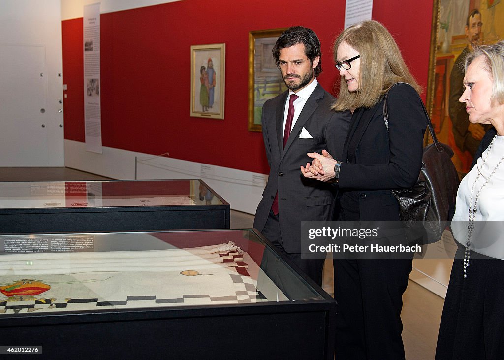 Prince Carl Philip Visits 'Carl Larsson - The Good Life' Exhibition In Copenhagen