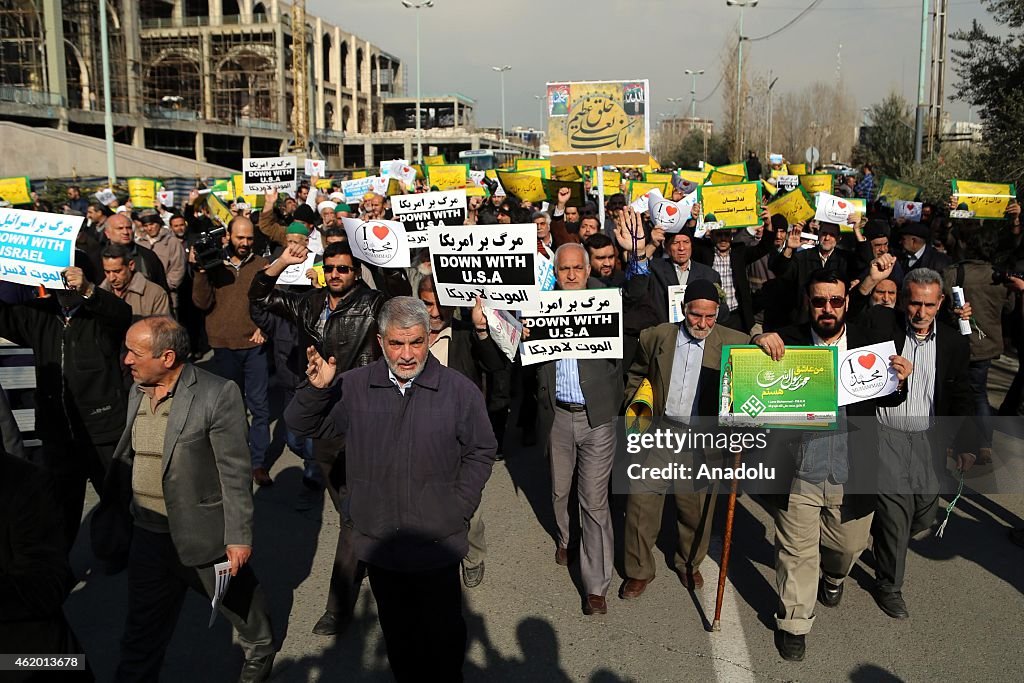 Protest against Charlie Hebdo in Tehran