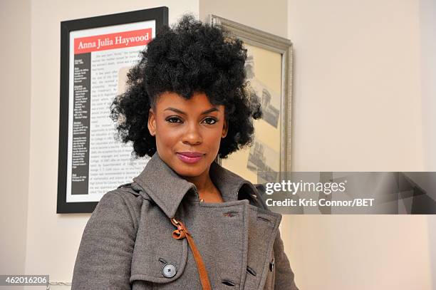 Actress Aunjanue Ellis attends "The Book of Negroes" sceening at Dunbar High School on January 22, 2015 in Washington, DC.