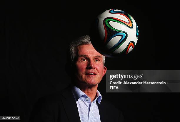 World Coach of the Year for Men's Football nominee and former manager of Bayern Munich Jupp Heynckes of Germany poses for a portrait prior to the...