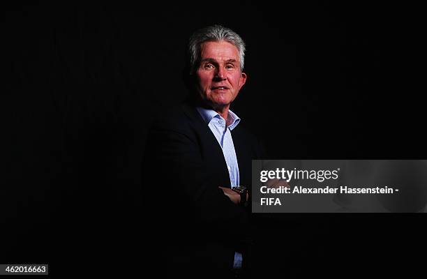 World Coach of the Year for Men's Football nominee and former manager of Bayern Munich Jupp Heynckes of Germany poses for a portrait prior to the...