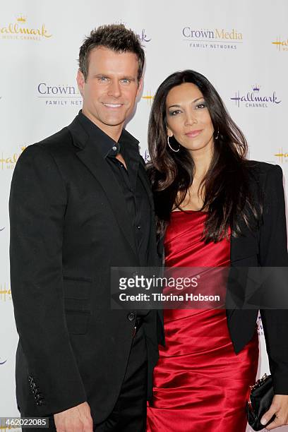 Cameron Mathison and Vanessa Arevalo attend the Hallmark Channel & Hallmark Movie Channel TCA event at The Huntington Library and Gardens on January...