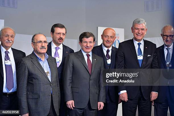 Turkish Prime Minister Ahmet Davutoglu , Turkish Minister of European Union Affairs and Chief Negotiator Volkan Bozkir , Chairman of Turkey's Dogus...