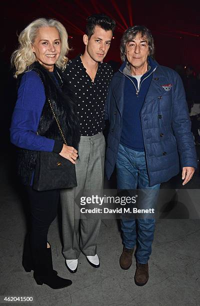Michele Ronson, Mark Ronson and father Laurence Ronson attend as Mark Ronson hosts a party to celebrate the launch of his new album 'Uptown Special'...
