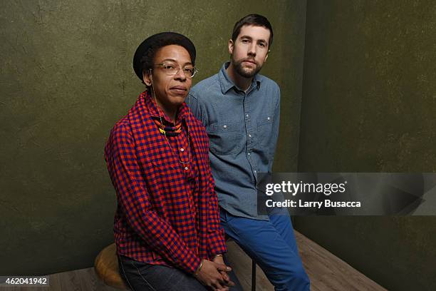 Directors David Felix Sutcliffe and Lyric R. Cabral from "ERROR" pose for a portrait at the Village at the Lift Presented by McDonald's McCafe during...