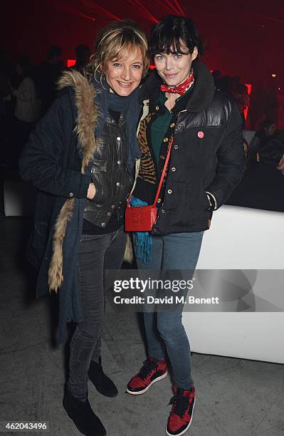 Lara Cazalet and Jasmine Guinness attend as Mark Ronson hosts a party to celebrate the launch of his new album Uptown Special at Television Centre...