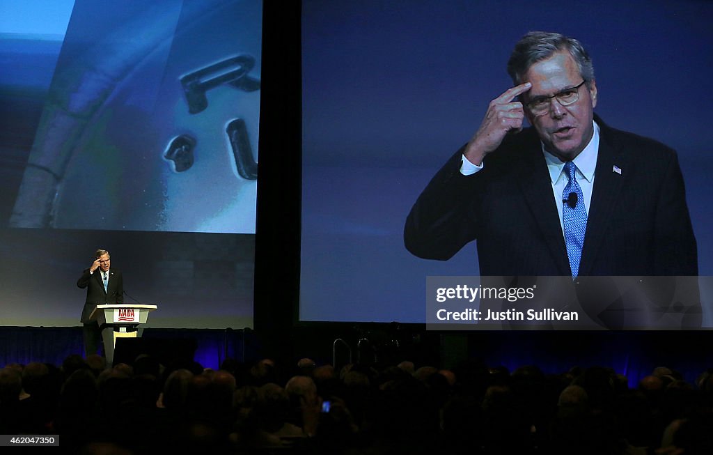 Jeb Bush Speaks At National Auto Dealer's Association Annual Convention