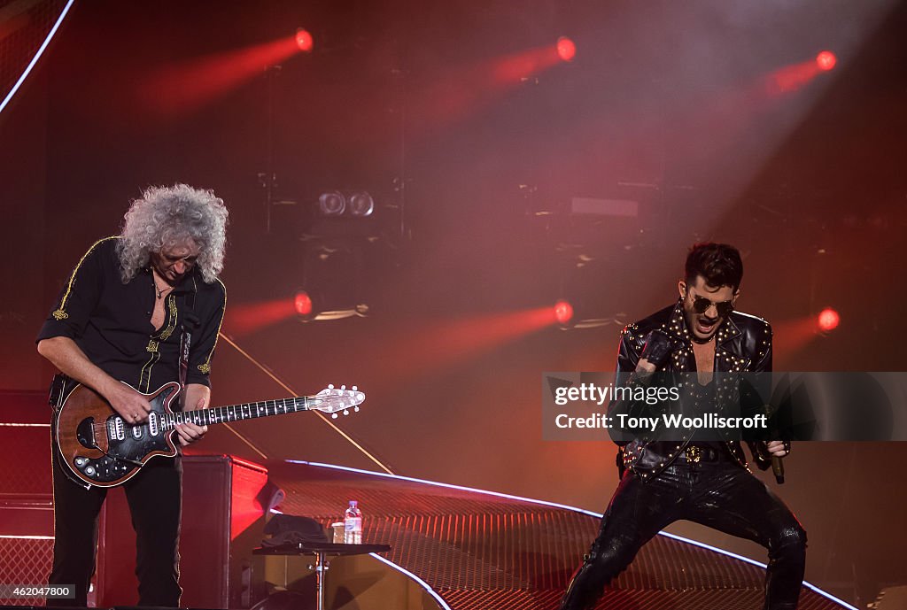 Queen & Adam Lambert Perform At The LG Arena