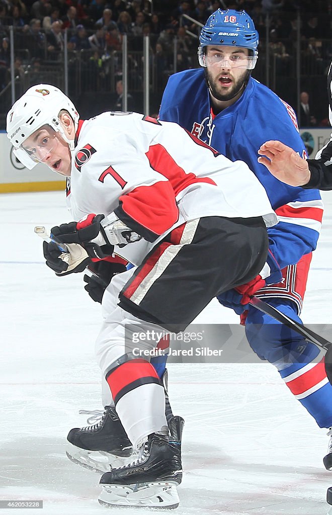 Ottawa Senators v New York Rangers