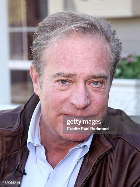 Actor John James photographed on the set of "Dynasty" Reunion on "Home & Family" at Universal Studios Backlot on January 23, 2015 in Universal City,...