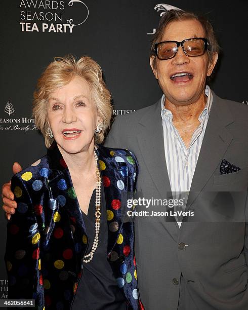 Actor Michael York and wife Pat York attend the BAFTA LA 2014 awards season tea party at Four Seasons Hotel Los Angeles at Beverly Hills on January...