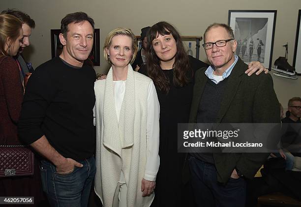 Jason Isaacs, Cynthia Nixon, Nikole Beckwith and David Warshofsky attend GREY GOOSE Blue Door Hosts "Stockholm, Pennsylvania" Party on January 23,...