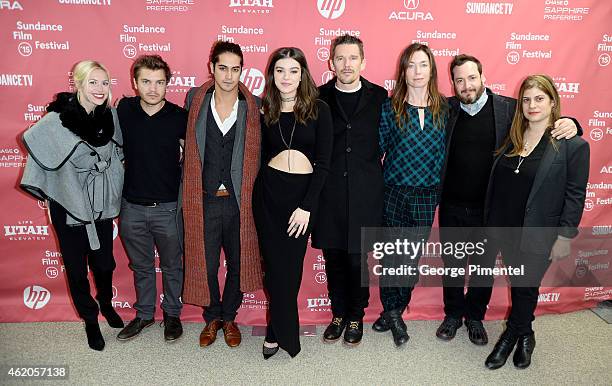 Charlotte Ubben, Emile Hirsch, Avan Jogia, Hailee Steinfeld, Ethan Hawke, Julianne Nicholson, Robert Pulcin and Shari Springer Berman attend "Ten...