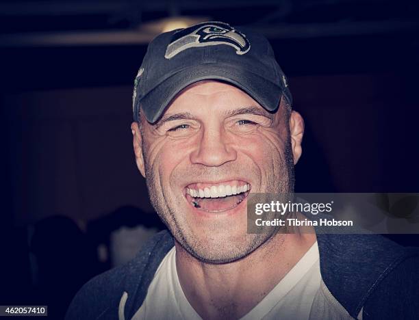 Randy Couture attends the 'King Of The Nerds' season 3 premiere launch party on January 23, 2015 in Encino, California.